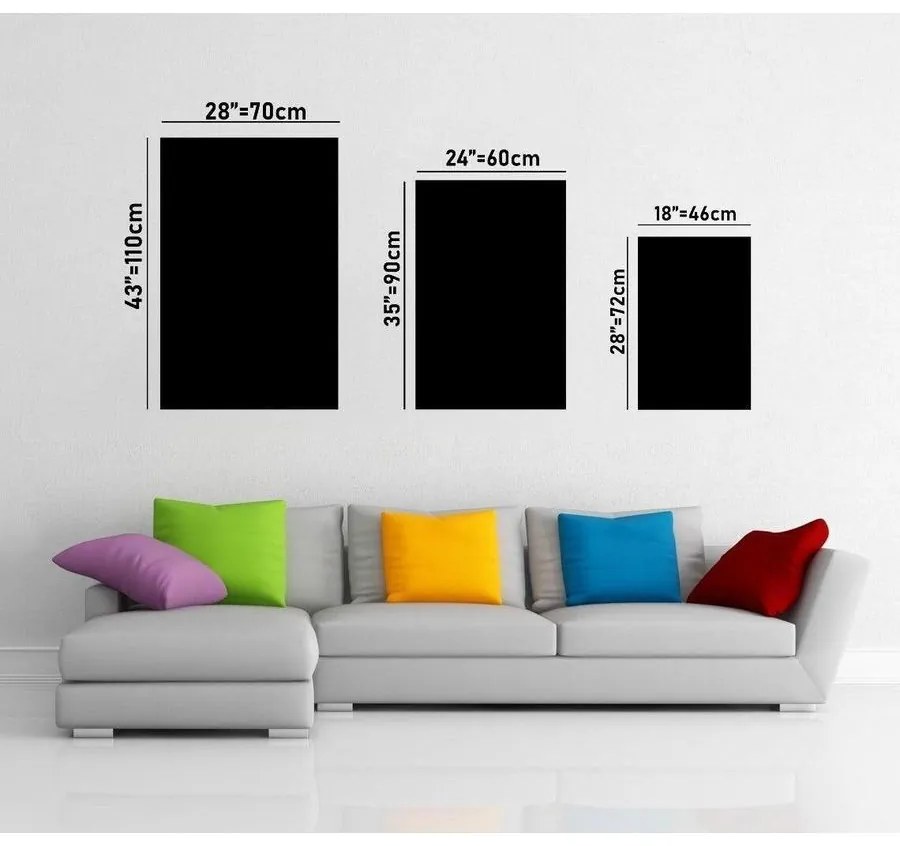 Edzett üveg falikép dekoráció, 0464 - 72 x 46