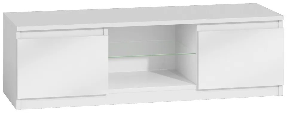 Thirassia RTV140 TV állvány, 140x36x40 cm, fényes fehér