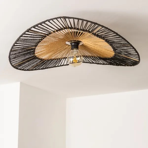 Brilagi - LED felületre szerelhető csillár CERIA BOHO 1xE27/40W/230V átm. 50 cm fekete/barna