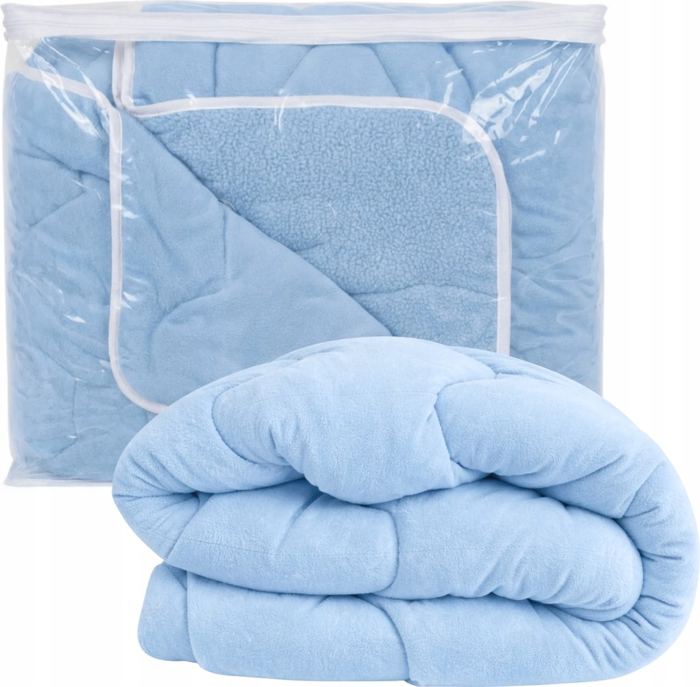 Polár Paplan 140x200cm Kék Meleg Puha Tömör Kivitel