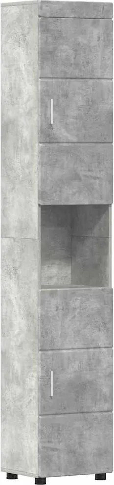 vidaXL Fürdőszobai Szekrény Szett tárolóval TULUM Beton Szürke Faanyag