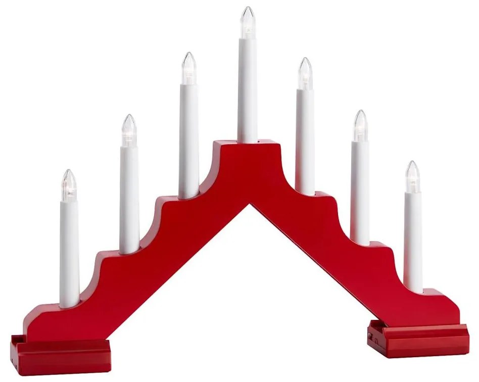 Markslöjd 706050 - LED Karácsonyi gyertyatartó EVELIN 7xLED/0,06W/6xAA fehér