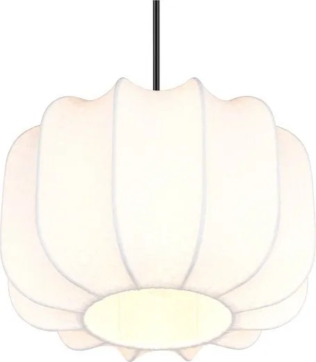 Fehér fém függőlámpa textil búrával ø 25 cm Madleine – Reality