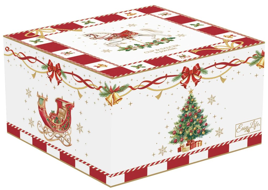 Karácsonyi porcelán csésze aljjal díszdobozban Christmas Tale