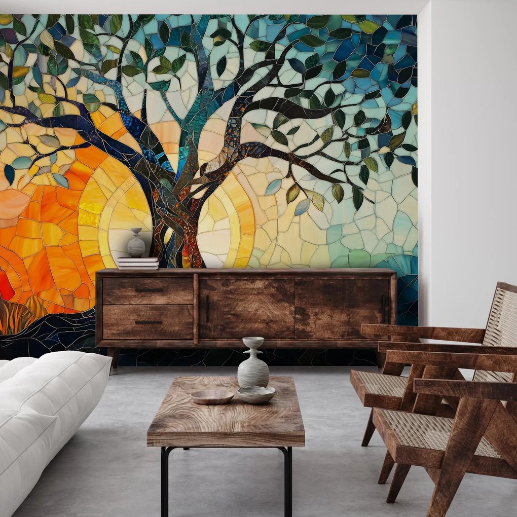 Fotótapéta - Mozaik – nap és fa I. (147x102 cm)