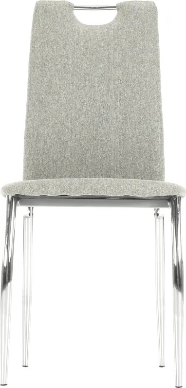 Étkezőszék, bézs melír/króm, OLIVA NEW