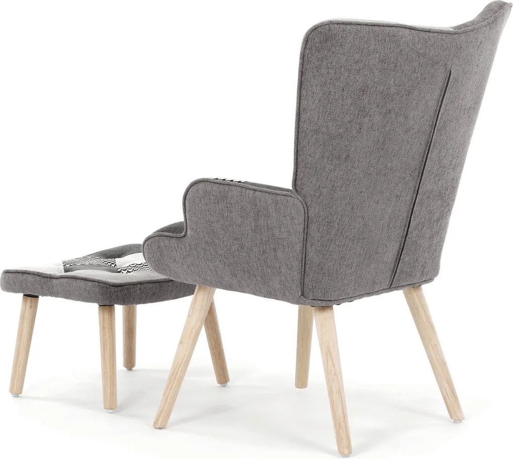 Többszínű relaxfotel, szövet kárpitozással, AK-305B PWBK2