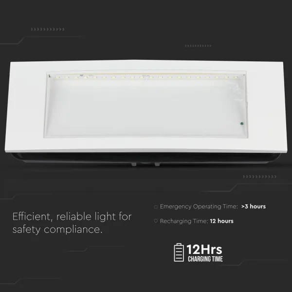 LED Vészvilágítás EMERGENCY EXIT LED/3,8W/230V 6000K