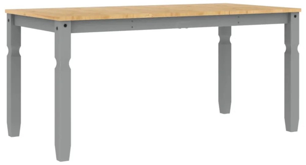 Corona szürke tömör fenyőfa ebédlőasztal 160 x 80 x 75 cm
