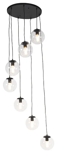 Art Deco lógó lámpa fekete 7-lámpás - Pallon