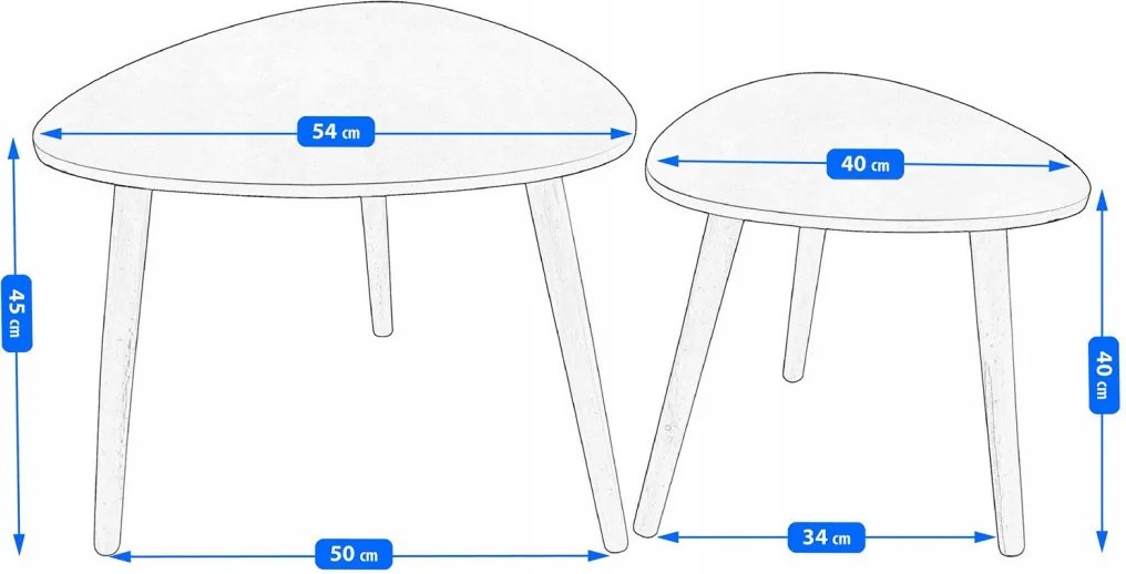Dohányzóasztal fehér 60x40x60cm FUR1878-1