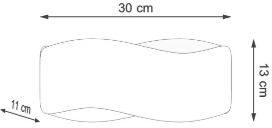 Sollux SL.1019 - Fali lámpa TILA 1xG9/40W/230V 30 cm fekete