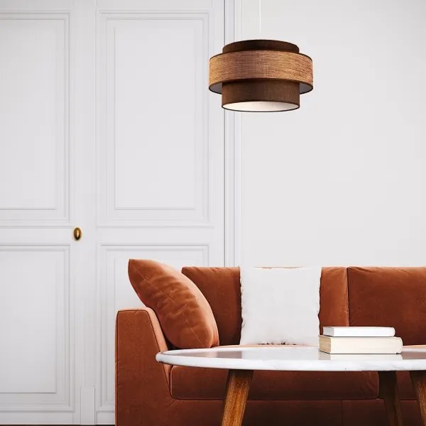 Csillár zsinóron GRACE 1xE27/60W/230V átm. 40 cm barna/bézs