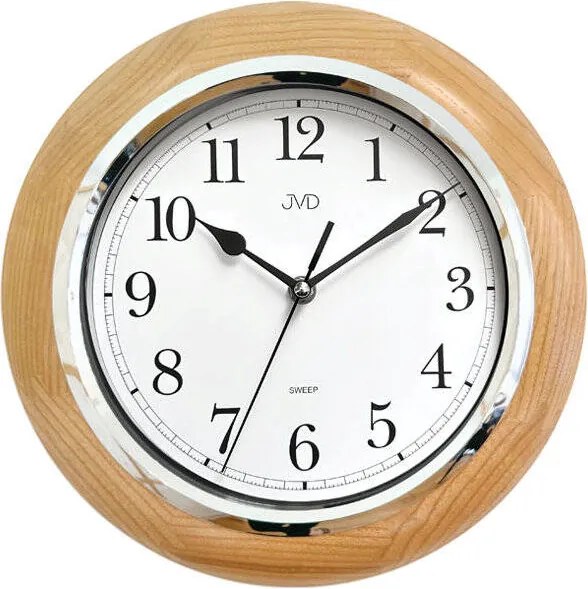 Fa Kerek Barna Csendes Retro Falióra Jvd NS7111.68 29 cm