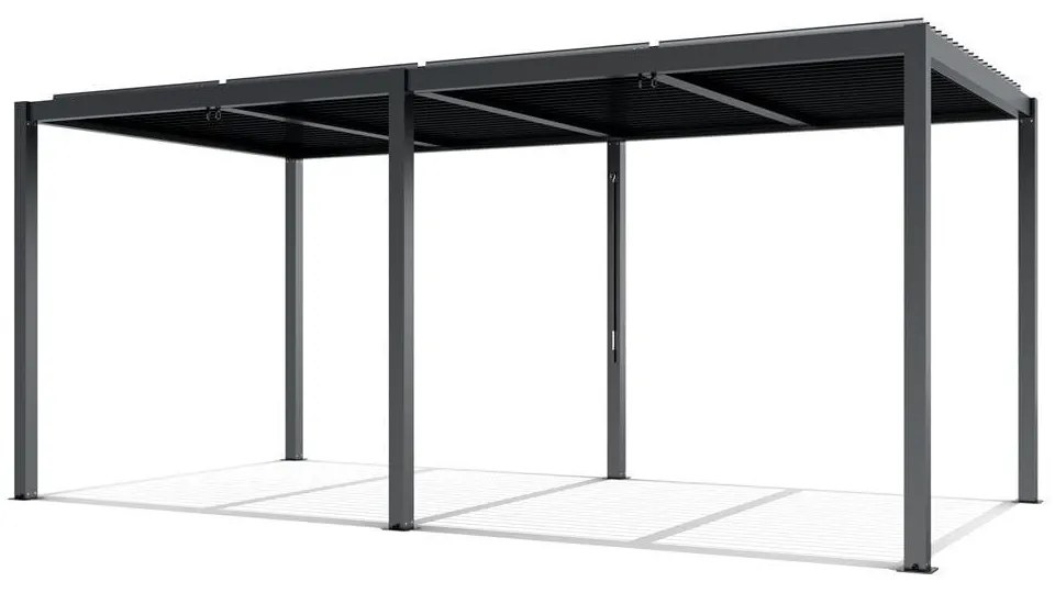 LUXE pergola 7,8x3m antracit LED világítással