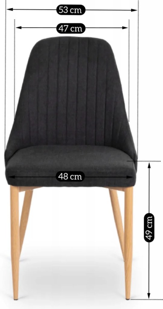 Fekete Étkezőszék TORINO