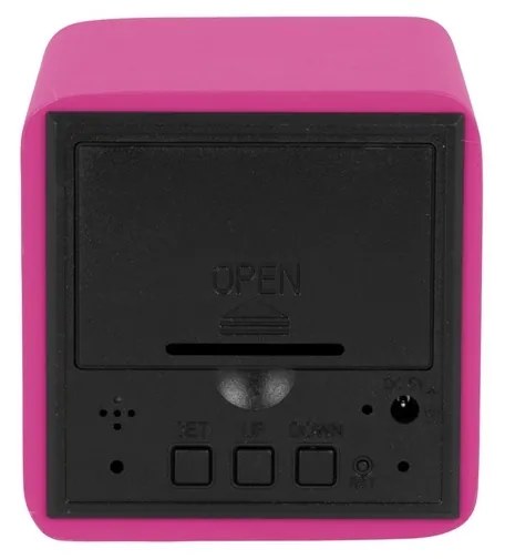 Karlsson 5982BP dizájner LED óra ébresztővel, rózsaszín, 7 cm