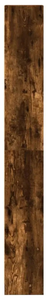 füstös tölgy színű szerelt fa könyvszekrény 40 x 24 x 176 cm