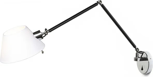 RENDL MONTANA nástěnná bílá/černá chrom 230V LED E27 11W