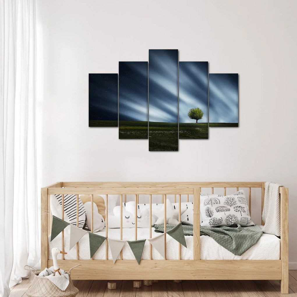 Az aurora borealis képe egy lápvidéken (150x105 cm)