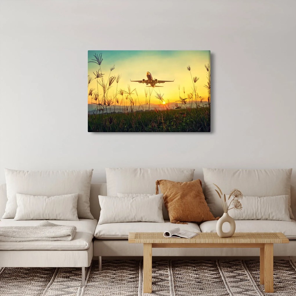 Repülő repülőgép képe (90x60 cm)