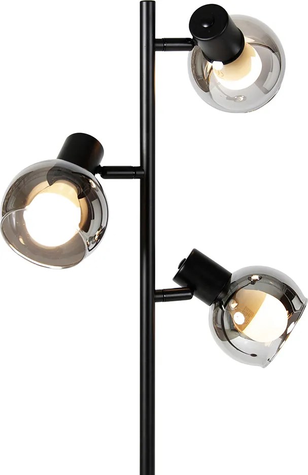 Okos állólámpa fekete füstüveggel, 3 Wifi P45 - Vidro