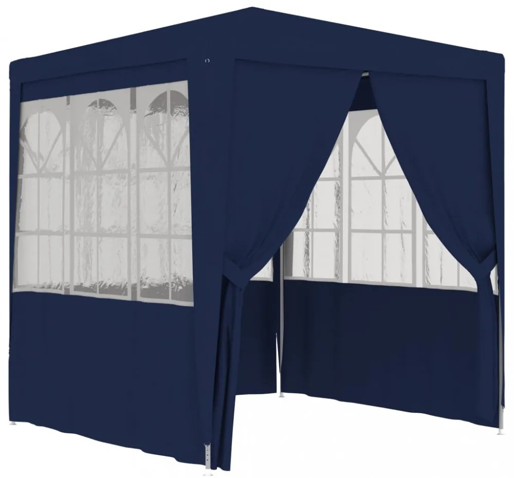 kék rendezvénysátor oldalfalakkal 2 x 2 m 90 g/m²