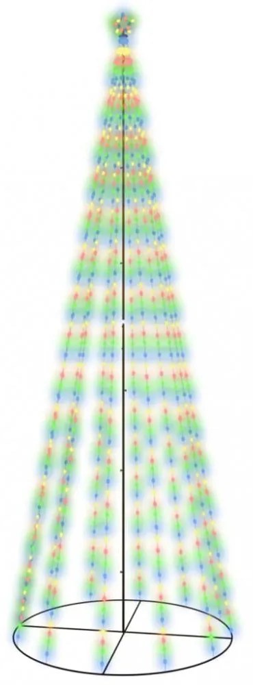 kúp alakú karácsonyfa 732 színes LED-del 160 x 500 cm