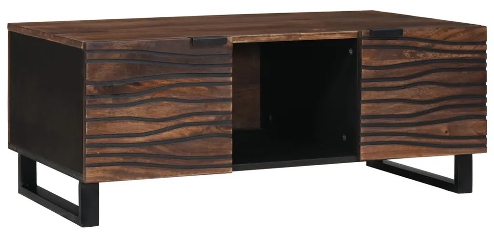 dohányzóasztal - 100x54x40 cm, tömör és kompozit fa.