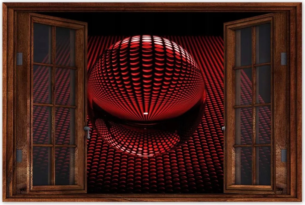 Poszterek 60x40 Piros gömb Disco