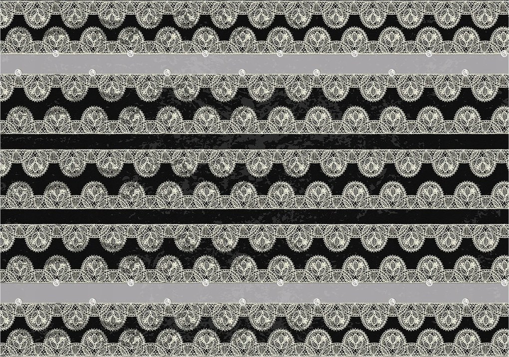 Fotótapéta flizelina Csipke sötét háttér geometria és csíkok 312x219 +ragasztó