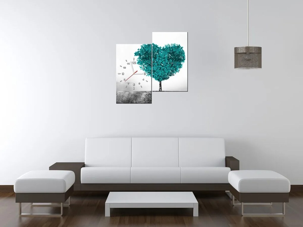 Gario Órás falikép Türkiz szeretetfa - 2 részes Méret: 60 x 60 cm
