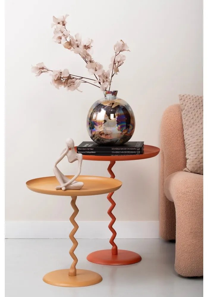 Fém kerek tárolóasztal ø 40 cm Zig Zag – Leitmotiv