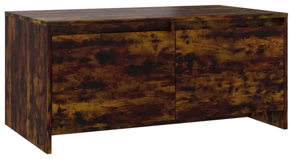 Füstös tölgy színű szerelt fa dohányzóasztal 90x50x41,5 cm