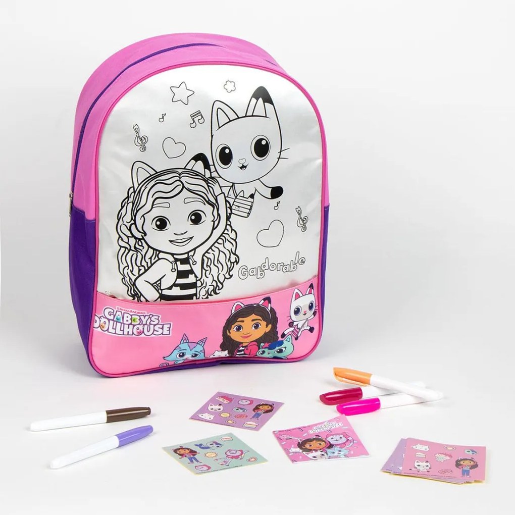 Gabi babaháza Gabdorable színezhető hátizsák, táska 38 cm