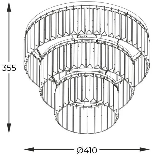 Zuma Line P17127-4-BK - Felületre szerelhető csillár TIFANNY 4xE14/40W/230V fekete