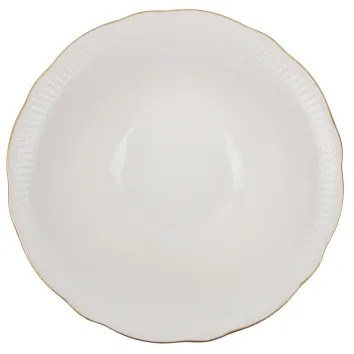 24 részes porcelán étkészlet, fehér/arany