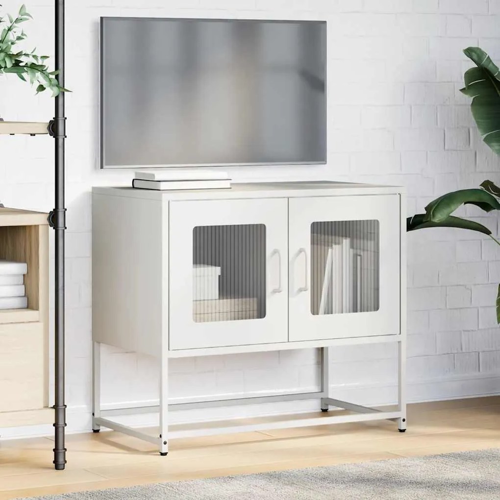 fehér hidegen hengerelt acél TV-szekrény 68x39x60,5 cm