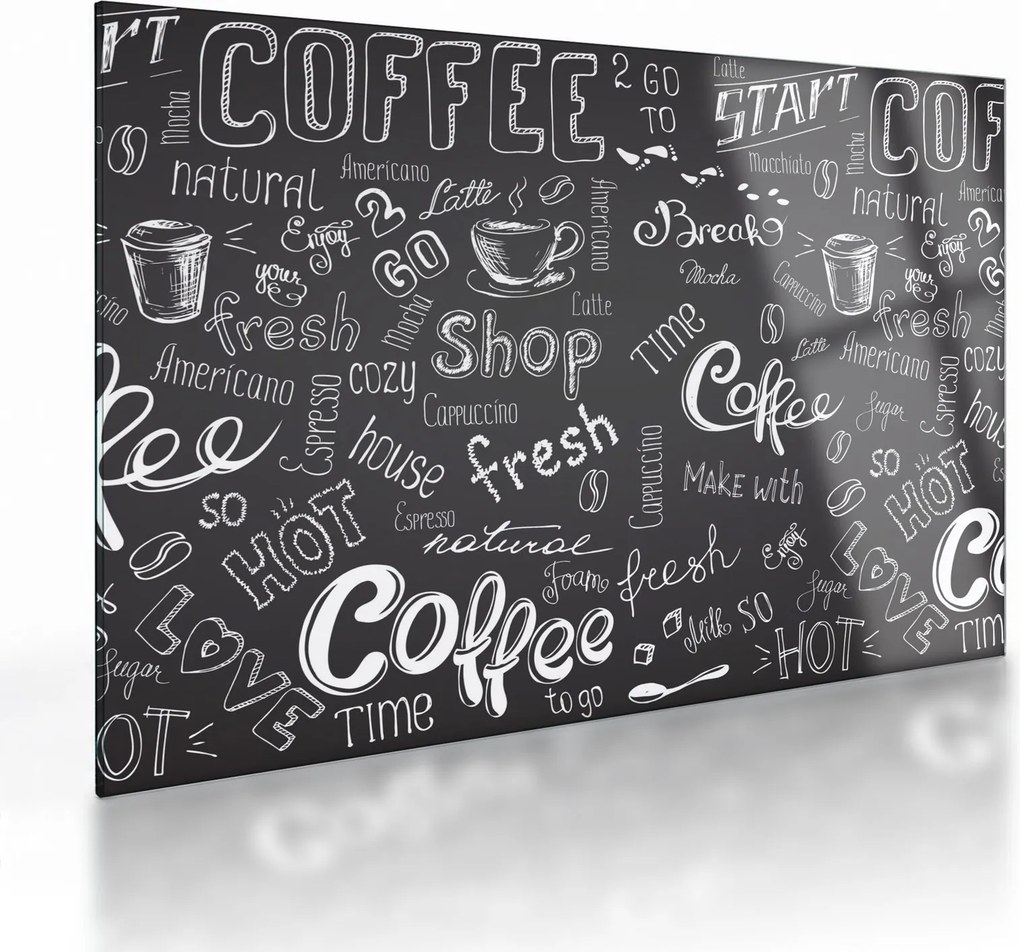Kép - Coffee (üvegen) (70x50 cm)