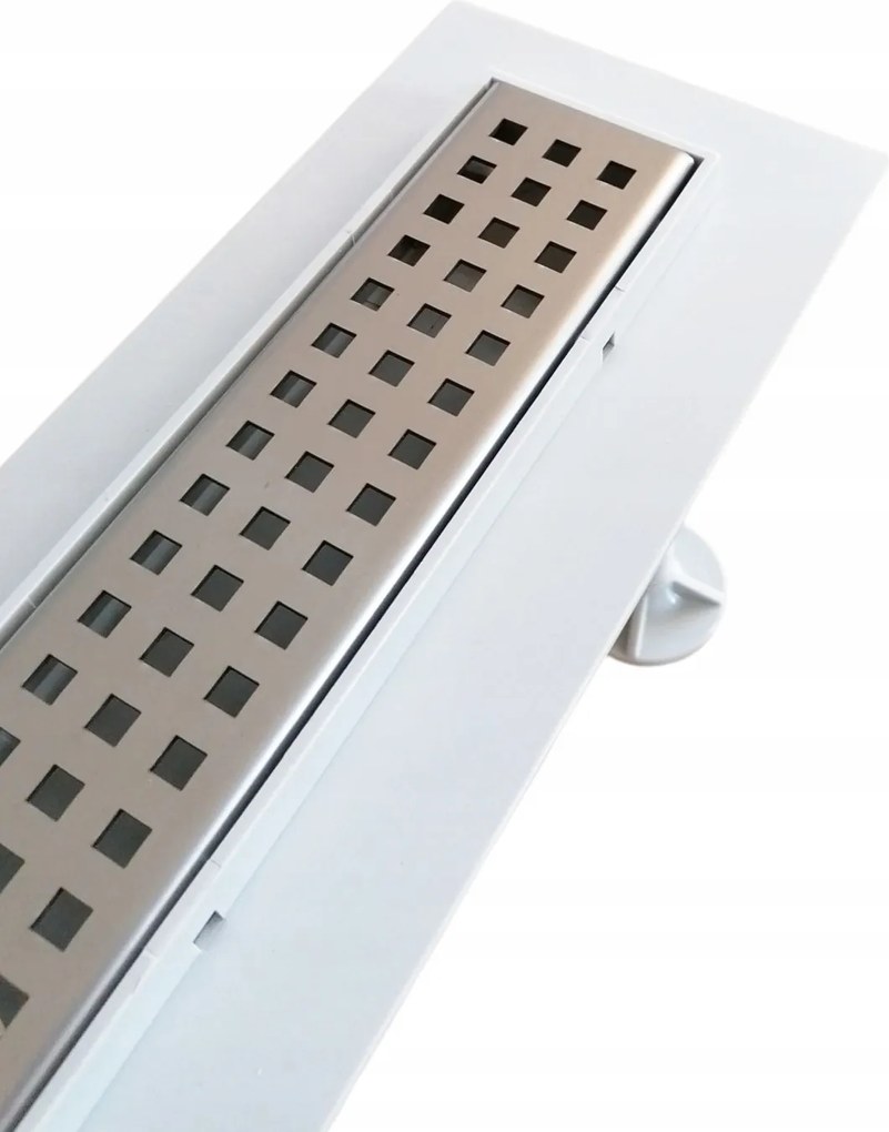 Lineáris zuhanyfolyóka 60cm Abs alacsony beépítés M06 mintás inox acél