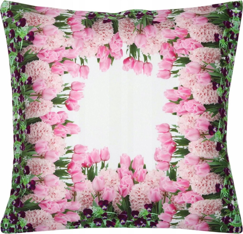 Dekoratív párnahuzat 40x40 Tavaszi Virágok Rózsa