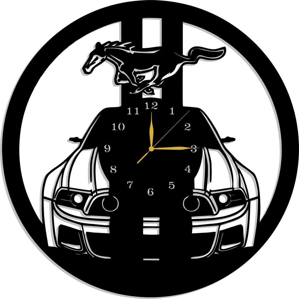 Áttört Autós Óra Mustang 50CM L! 17 Szín