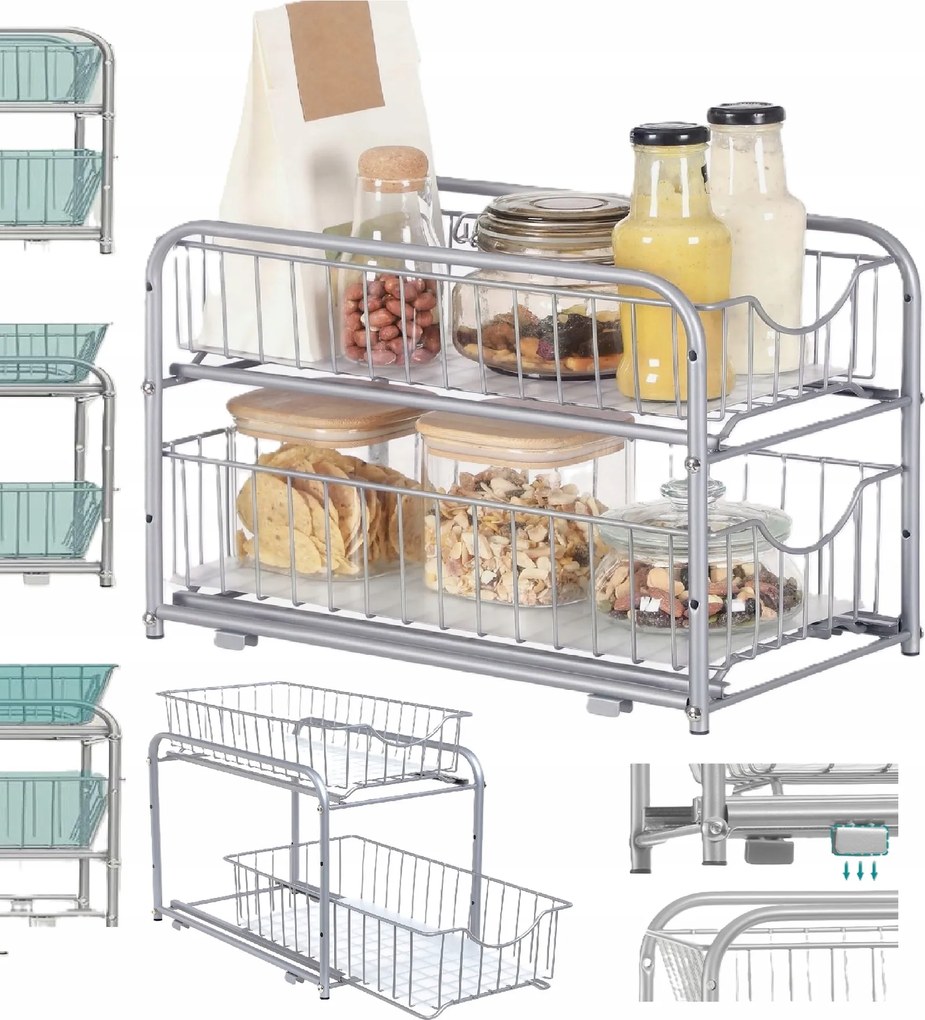 Konyhai Polcok Könyvespolc Rendszerező Kihúzható Polcok Ipari Stílus Loft