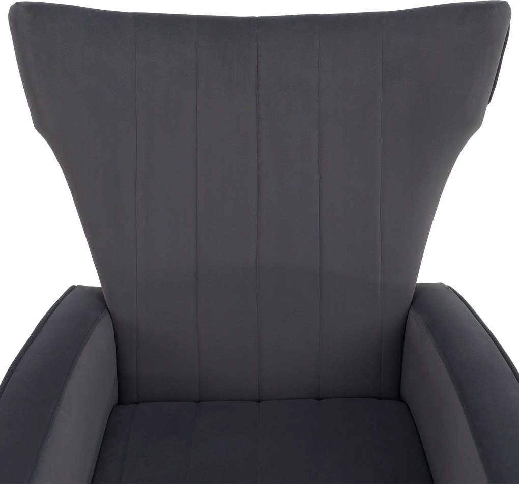 Relaxfotel, szürke Velvet szövet, BARET