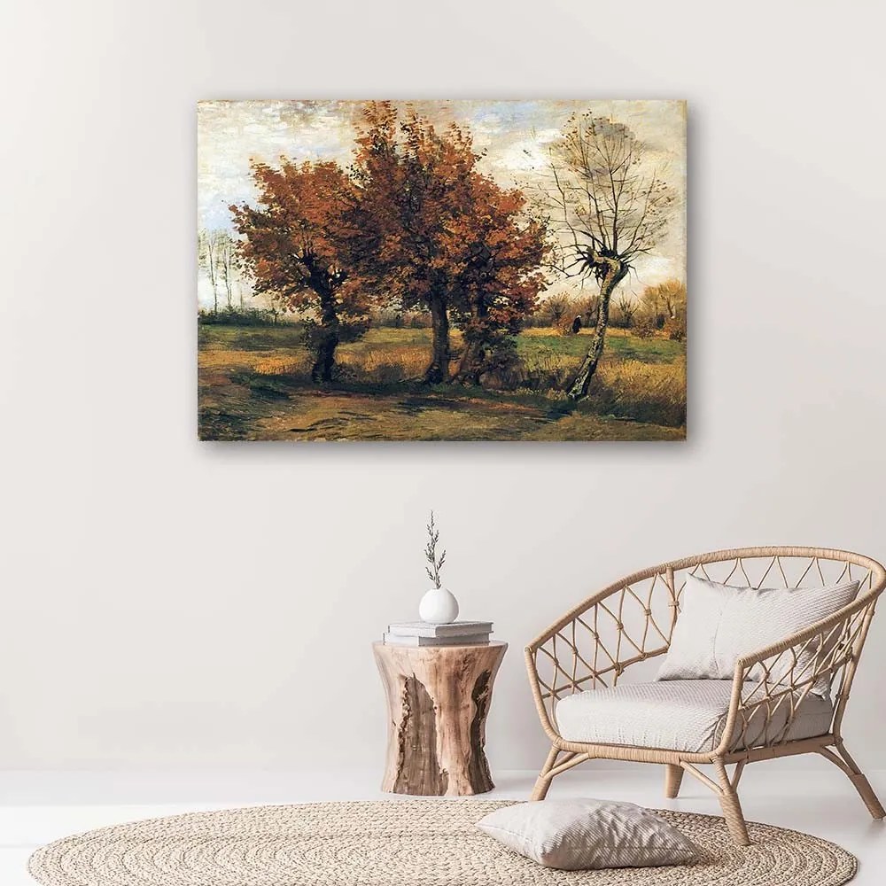 Gario Vászonkép Őszi táj négy fával - Vincent van Gogh, reprodukció Méret: 120 x 80 cm