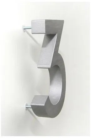 Alumínium 1-es házszám, 3D, köszörült felület RN.100LV.1.AL.3D