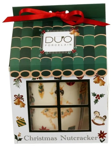 Karácsonyi diótörő Porcelán bögre 400 ml házikó díszcsomagolásban Christmas Nutcracker