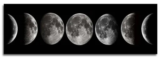 Fali festmény vászonon 50x120 cm holdfázisok