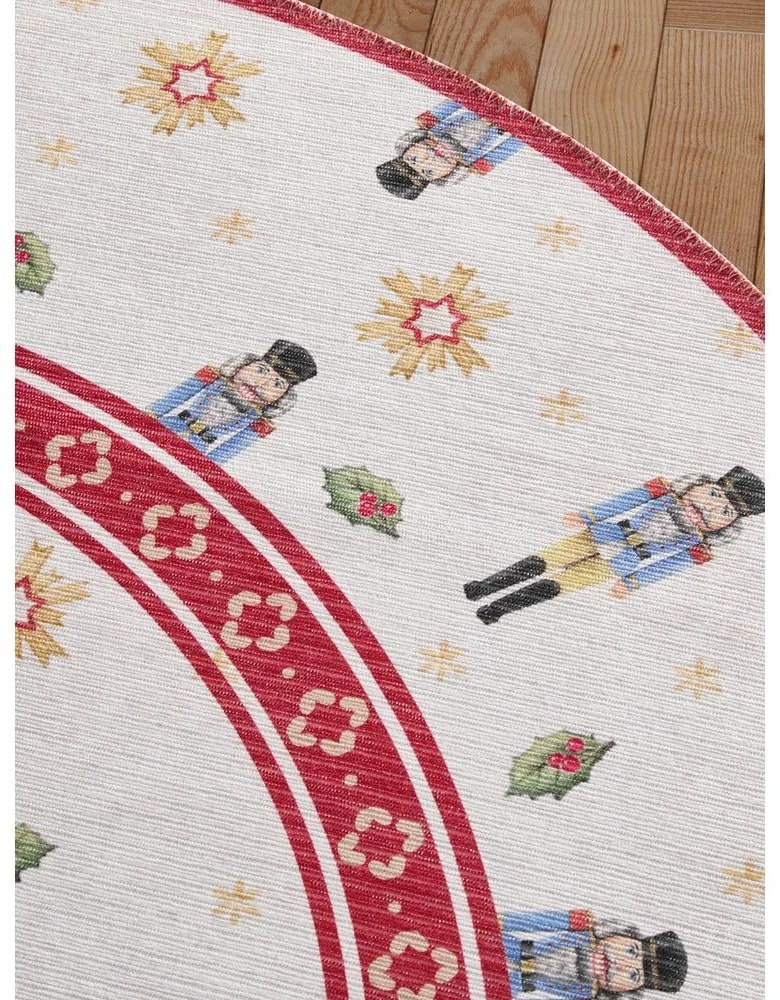 Piros kerek szőnyeg karácsonyi mintával ø 160 cm Toy's Delight Nutcracker – Villeroy&Boch