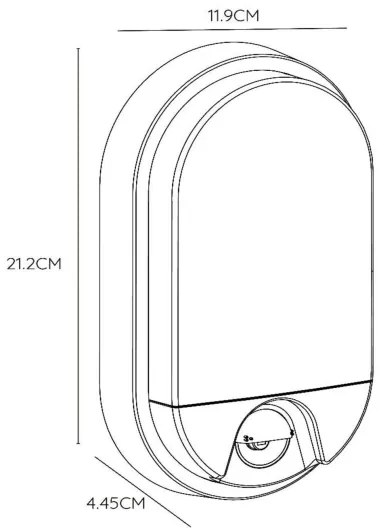 Lucide 22864/10/30 - LED Kültéri lámpa érzékelővel HUPS LED/10W/230V IP54